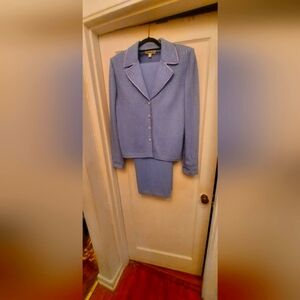 St. John Crystal Blue Pantssuit, 14